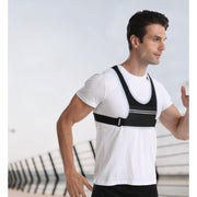 ランニングバッグ ランニングポーチ ボディバッグ ベストタイプ 揺れない ペットボトル 500ml ウォーターボトル 男女兼用 レディース メンズ スポーツ用品 反射テープ ランニング ジョギング サイクリング アウトドア ブラック 黒