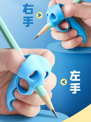鉛筆グリップ ペングリップ 3色セット 子供用 右利き 左利き 筆記補正器具 筆記サポーター 補助 柔らかい 幼児 小学生 女の子 男の子