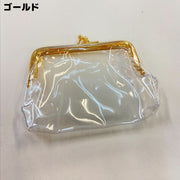 クリアマルチケース ミニポーチ がま口 透明 化粧ポーチ コスメポーチ 小物入れ 小銭入れ カードケース コインケース キーケース