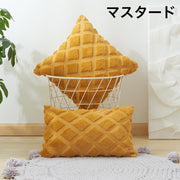 クッションカバー クッション用カバー 45×45cm カバーのみ スクエア型 四角形 正方形 シンプル 格子柄 ソリッドカラー おしゃれ 上品 模様替え イメージチェンジ イメチェン 単品 1枚 カバーだけ ジッパー チャック ファスナー インテリアファブリック 生活雑貨 日用品