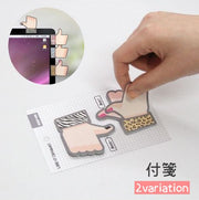 付箋 付箋紙 ふせん 2種セット メモ用紙 目印 指 グッド GOOD 粘着 貼り付け かわいい 文具 文房具 事務用品 学校 オフィス ステーショナリー