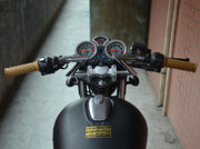 ハンドルグリップ 左右セット バイク用品 交換用 貫通タイプ 22mm 原付 バイク スクーター カスタム 傷防止 汚れ防止 カスタマイズ シンプル おしゃれ 単色 ヴィンテージ風 カジュアル 黒 灰 茶 キャメル ワイン