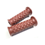 ハンドルグリップ 左右セット バイク用品 交換用 貫通タイプ 22mm 原付 バイク スクーター カスタム 傷防止 汚れ防止 カスタマイズ シンプル おしゃれ 単色 ヴィンテージ風 カジュアル 黒 灰 茶 キャメル ワイン