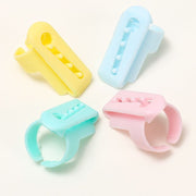 ヤーンガイド 2個セット 編み分けガイド 手編み道具 編み物グッズ ツール 便利 指サック 糸ガイド 糸分け フィンガーガイド 手芸用品 DIY 手作り ハンドメイド ニット マフラー セーター