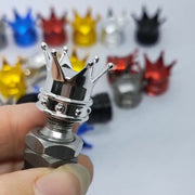 エアバルブキャップ 4個セット タイヤ バルブキャップ 車用 自動車用 王冠 クラウン かっこいい かわいい おしゃれ エアーバルブ タイヤバルブ カスタマイズ アレンジ