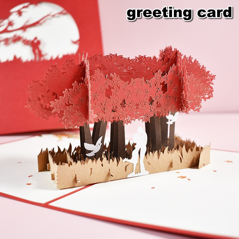グリーティングカード メッセージカード 封筒付き 立体 3D ポップアップ 飛び出す 可愛い お祝い 記念日 誕生日 メッセージ