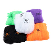 ハロウィン用品 パーティグッズ 2個セット 室内装飾 デコレーション 雑貨 小物 装飾品 飾り ハロウィン 蜘蛛２個付き 蜘蛛の巣 蜘蛛の糸 クモ スパイダー シルエット 透け感 シースルー カラバリ豊富 かわいい おしゃれ 小道具 ふわふわ 白 橙 紫 黒 緑
