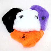 ハロウィン用品 パーティグッズ 2個セット 室内装飾 デコレーション 雑貨 小物 装飾品 飾り ハロウィン 蜘蛛２個付き 蜘蛛の巣 蜘蛛の糸 クモ スパイダー シルエット 透け感 シースルー カラバリ豊富 かわいい おしゃれ 小道具 ふわふわ 白 橙 紫 黒 緑