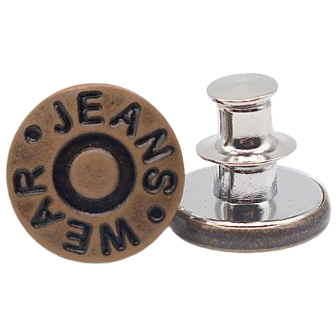 ジーンズボタン 2個セット デニムボタン 17mm タックボタン ウエスト調整 42 バリエーション画像