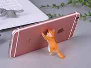 スマホスタンド 単品 吸盤タイプ 猫 ネコ 猫型 ネコ型 インテリア 雑貨 簡単装着 スマホスタンド 携帯スタンド 可愛い キュート ユニーク 個性的 スマホアクセサリー 卓上 机上 出先 動画視聴 iPhone Android