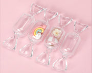 小物入れ ケース 同色5個セット 収納 キャンディー型 プラスチック アクセサリー ジュエリー ピアス ビーズ 持ち運び 携帯 透明 プレゼント ギフト かわいい