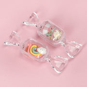小物入れ ケース 同色5個セット 収納 キャンディー型 プラスチック アクセサリー ジュエリー ピアス ビーズ 持ち運び 携帯 透明 プレゼント ギフト かわいい