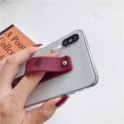 スマホベルト スマホバンド 落下防止 スマホスタンド スマホホルダー ホールドベルト バンド 背面ベルト 落下防止 片手操作 ハート ワンポイント 携帯電話 スマートフォン おしゃれ シンプル 便利 簡単 ファッション小物
