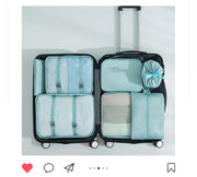 トラベルポーチ 7点セット 旅行用ポーチ 小物入れ パッキングバッグ トラベルオーガナイザー ファスナー メッシュ 巾着 インナーバッグ 衣類収納
