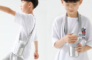 水筒ホルダー ストラップ一体型 カップホルダー ペットボトルホルダー ショルダーストラップ ボトルホルダー ボトルストラップ 肩掛け 紐 ひも アウトドア 持ち運び 調節可能 大人用 子供用