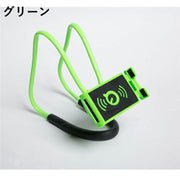 スマホスタンド スマホホルダー ネックアーム 360度回転 フレキシブル 寝ながら 車載 卓上 手ぶら 首かけ タブレット くねくね スマートフォンアーム