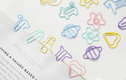 クリップ ゼムクリップ 10個入り 文具 事務用品 ペーパークリップ かわいい 可愛い おしゃれ カラフル 学校 プリント 仕事 書類 惑星 雲 星