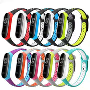 スマートウォッチバンド シャオミ用 Xiaomi Mi Band 3/4 ベルト ストラップ 交換 取り替え バイカラー おしゃれ 男女兼用 ユニセックス