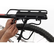 自転車荷台 かごラック 自転車パーツ ラック リアキャリア リアシェルフ 荷物棚 固定式 後付け 後部 リアラック テールストック 調節可能