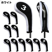 アイアンカバー 12個セット 番手付き ゴルフヘッドカバー クラブカバー ゴルフカバー ゴルフ用品 ゴルフアクセサリー ゴルフクラブ 保護 傷防止 ゴルフ