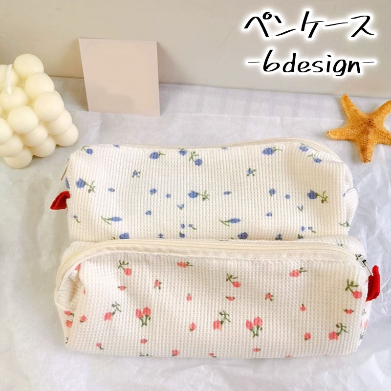 ペンケース 筆箱 ふでばこ 文房具 筆記用具 花柄 ファスナー付き レディース 女の子 高校生 学生 社会人 シンプル かわいい