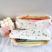 ペンケース 筆箱 ふでばこ 文房具 筆記用具 花柄 ファスナー付き レディース 女の子 高校生 学生 社会人 シンプル かわいい