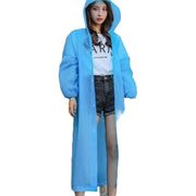 レインコート 雨具 カッパ レディース メンズ 女性 男性 男女兼用 レインウェア 膝下丈 フード付き 前ボタン スナップボタン フード紐 防水 半透明 無地 単色 シンプル 便利