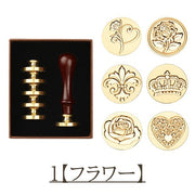 シーリングスタンプ ヘッドセット ハンドル シーリングワックス レトロ クリスマス ツリー サンタクロース 王冠 クラウン ハート 薔薇 羽 天使 かわいい おしゃれ メッセージカード 手紙