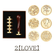シーリングスタンプ ヘッドセット ハンドル シーリングワックス レトロ クリスマス ツリー サンタクロース 王冠 クラウン ハート 薔薇 羽 天使 かわいい おしゃれ メッセージカード 手紙