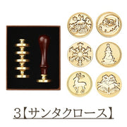 シーリングスタンプ ヘッドセット ハンドル シーリングワックス レトロ クリスマス ツリー サンタクロース 王冠 クラウン ハート 薔薇 羽 天使 かわいい おしゃれ メッセージカード 手紙