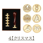 シーリングスタンプ ヘッドセット ハンドル シーリングワックス レトロ クリスマス ツリー サンタクロース 王冠 クラウン ハート 薔薇 羽 天使 かわいい おしゃれ メッセージカード 手紙