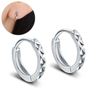 フープピアス レディース アクセサリー リング 輪っか ワンタッチ シンプル ひし形カット 小さめ 大人上品 おしゃれ きれいめ ギフト プレゼント 贈り物 カジュアル デイリー かわいい お出かけ お呼ばれ 女子会 女性用 婦人用 ファッション小物