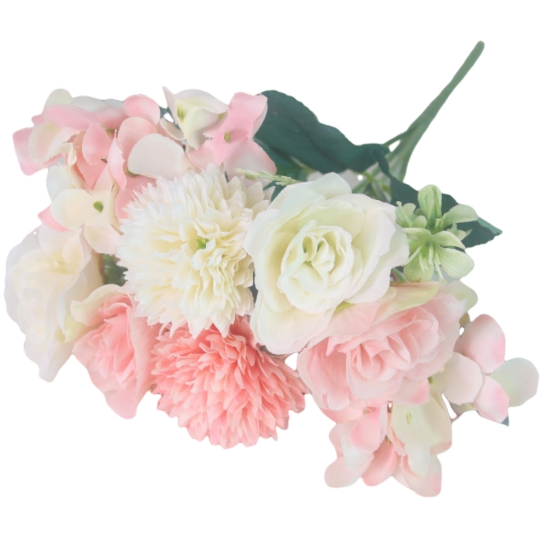 造花 花束 フェイク フラワー 植物 フラワーアレンジメント ピンク バリエーション画像