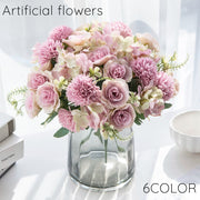 造花 花束 フェイク フラワー 植物 フラワーアレンジメント インテリア DIY 装飾 飾り 模様替え 小物 雑貨 リーフ かわいい おしゃれ
