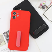 スマホスタンド 折りたたみ 薄型 貼るだけ スマホ iPhone 携帯電話 シール式 粘着テープ  タブレット 高さ調節可 横置き 縦置き 小ぶり コンパクト 便利 おしゃれ 長方形 スクエア ミニ 単色 無地 シンプル 黒 灰 銀色 赤 緑