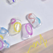 ネイルシール デコネイルシール ジェルネイル ネイルアート セルフネイル ネイル用品 ライン チューリップ ハート キュート