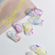 ネイルシール デコネイルシール ジェルネイル ネイルアート セルフネイル ネイル用品 ライン チューリップ ハート キュート