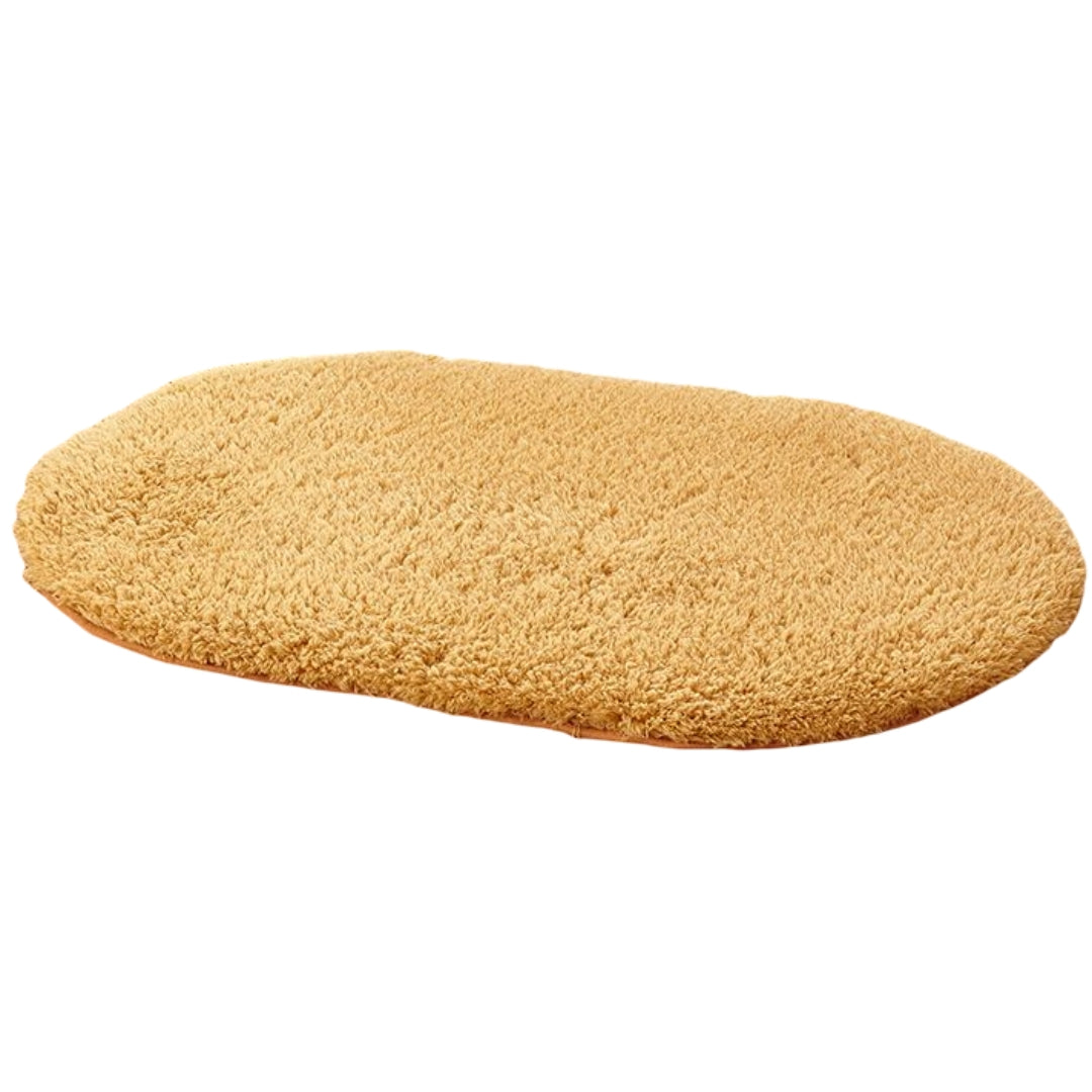 玄関マット フロアマット 室内用 40cm 60cm 楕円 カーキ バリエーション画像