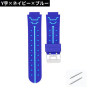 ベルト バンド 16mm 子供用 付け替え 交換用 シリコン ラバー 腕時計 スマートウォッチ バネ棒付き バイカラー スポーツ