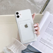 iPhoneケース スマートフォンケース スマホカバー カートポケット付き クリア 透明 落下防止 保護 傷防止 アップル かわいい おしゃれ シンプル アイフォン アイフォーン iPhone12 13 14 12mini 12Pro 12ProMax 13mini 13Pro 13ProMax 14Pro 14Plus 14ProMax