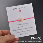 ブレスレット レディース アクセサリー 貝 貝殻 シェル 紐 リゾート 春 春夏 夏 カジュアル エスニック アジアン ピンク ブラック ホワイト シンプル かわいい お洒落 大人女子 腕輪 お誕生日 プレゼント ギフト 記念日 女性 ブルー レッド 小物 雑貨