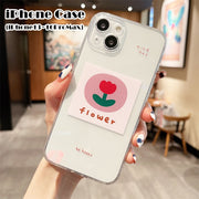 iPhoneケース iPhoneカバー スマホカバー スマホケース レディース 女性 スマホアクセサリー スマホ周辺機器 傷防止 イラスト 英語 英字 花柄 フラワー チューリップ 透明 クリア ピンク カジュアル ポップ ガーリー フェミニン 可愛い キュート おしゃれ