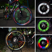 リフレクター 12本セット 自転車用アクセサリー スポークリフレクター 反射板 反射テープ 自転車 ドレスアップ 安全対策