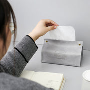 ティッシュケース ティッシュカバー ティッシュボックス スナップボタン レザー調 北欧風 ロゴ 英字 シンプル ナチュラル リビング 寝室 おしゃれ ペーパータオルケース