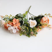 造花 1本 フェイクフラワー フラワーアレンジメント ブーケ 花束 牡丹 薔薇 バラ 飾り 装飾 インテリア アーティフィシャルフラワー アートフラワー 綺麗 写真撮影 フォト 結婚祝い 記念日 母の日 ギフト プレゼント