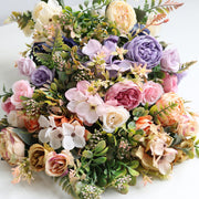 造花 1本 フェイクフラワー フラワーアレンジメント ブーケ 花束 牡丹 薔薇 バラ 飾り 装飾 インテリア アーティフィシャルフラワー アートフラワー 綺麗 写真撮影 フォト 結婚祝い 記念日 母の日 ギフト プレゼント