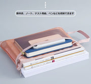 トートバッグ A4サイズ 男女兼用 レディース メンズ バッグ 鞄 メッシュ ポケット付き サブバッグ 休憩バッグ 教室移動 タブレット 教科書 ペンケース 学生 高校生 中学生 お散歩 便利 シンプル 無地 おしゃれ グレー ピンク 青