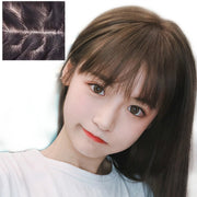 フルウィッグ 全頭かつら ミディアム ショート レディース 女性 前髪あり 前髪カール ストレート ナチュラル イメージチェンジ イメチェン お洒落 可愛い かわいい キュート ヘアアクセサリー ブラック ブラウン