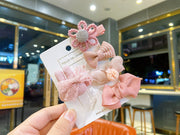 ヘアクリップ 5点セット キッズ 女の子 ヘアアクセサリー 子供用 髪留め 髪飾り ヘアアレンジ 挟む ハンドメイド風 花 リボン 星 可愛い おしゃれ お出かけ プレゼント 贈り物 女子 女児 こども用