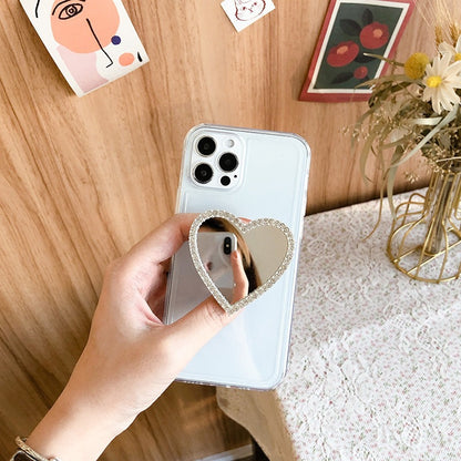スマホグリップ グリップトック スマホリング レディース ミラー ハート 商品画像2